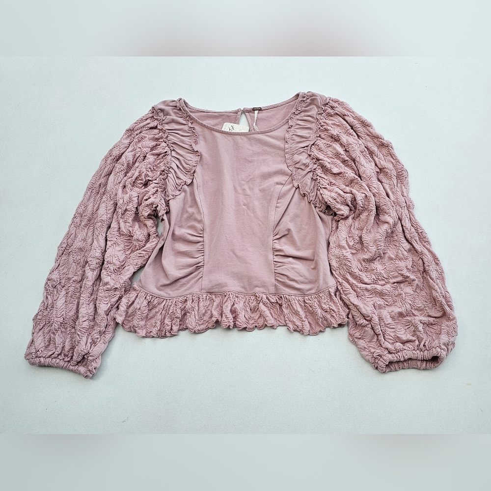 Free People Olivia Contrast Stitch Knit Top